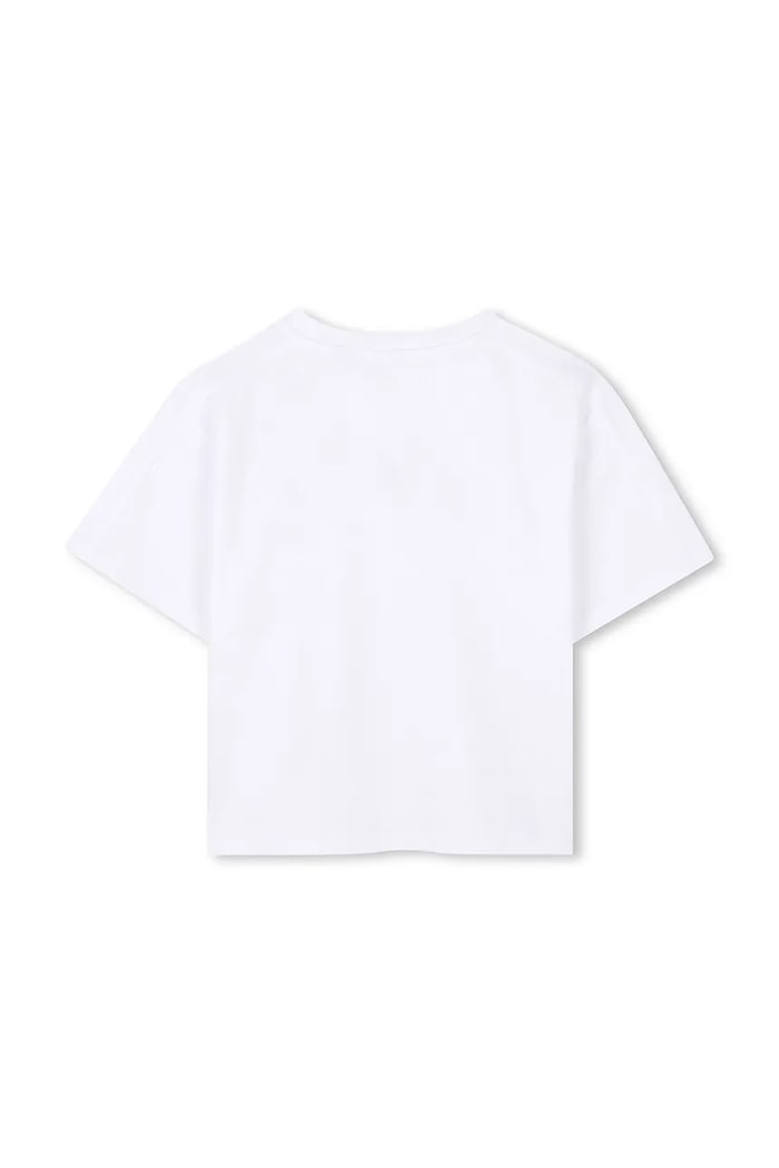 Dziewczynka Dkny t-shirt bawełniany dziecięcy D62316.156.162 biały