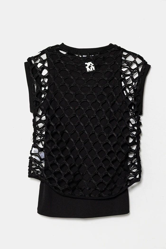 Dkny top dziecięcy D62317.156.162 czarny SS25