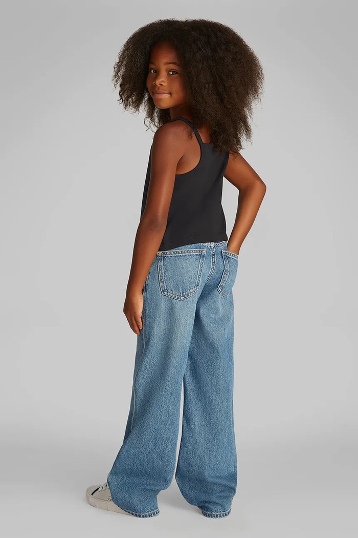 Детски памучен топ Calvin Klein Jeans черен IG0IG02868.PPYA