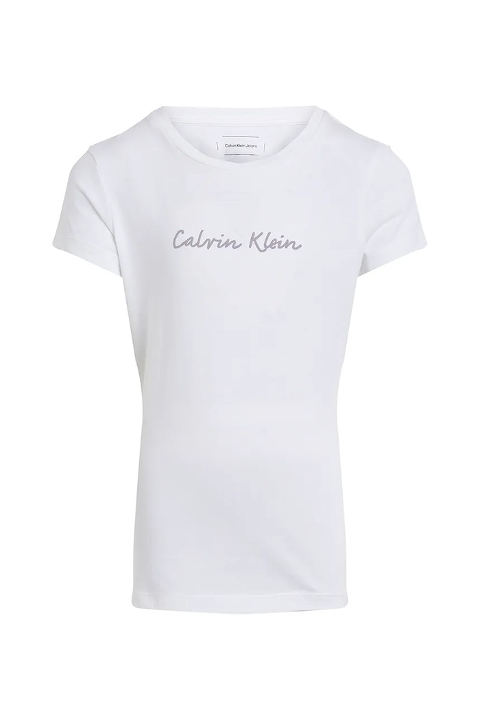 Calvin Klein Jeans t-shirt bawełniany dziecięcy IG0IG02857.104.116.PPYA biały SS25