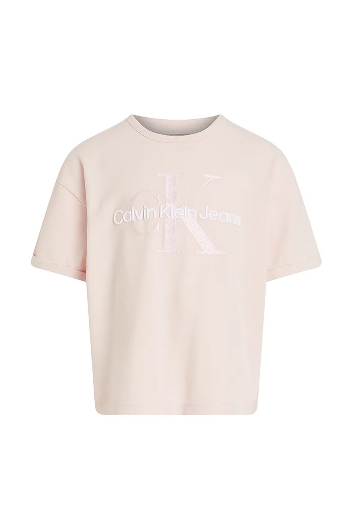Calvin Klein Jeans t-shirt bawełniany dziecięcy IG0IG02861.128.176.PPYA różowy SS25