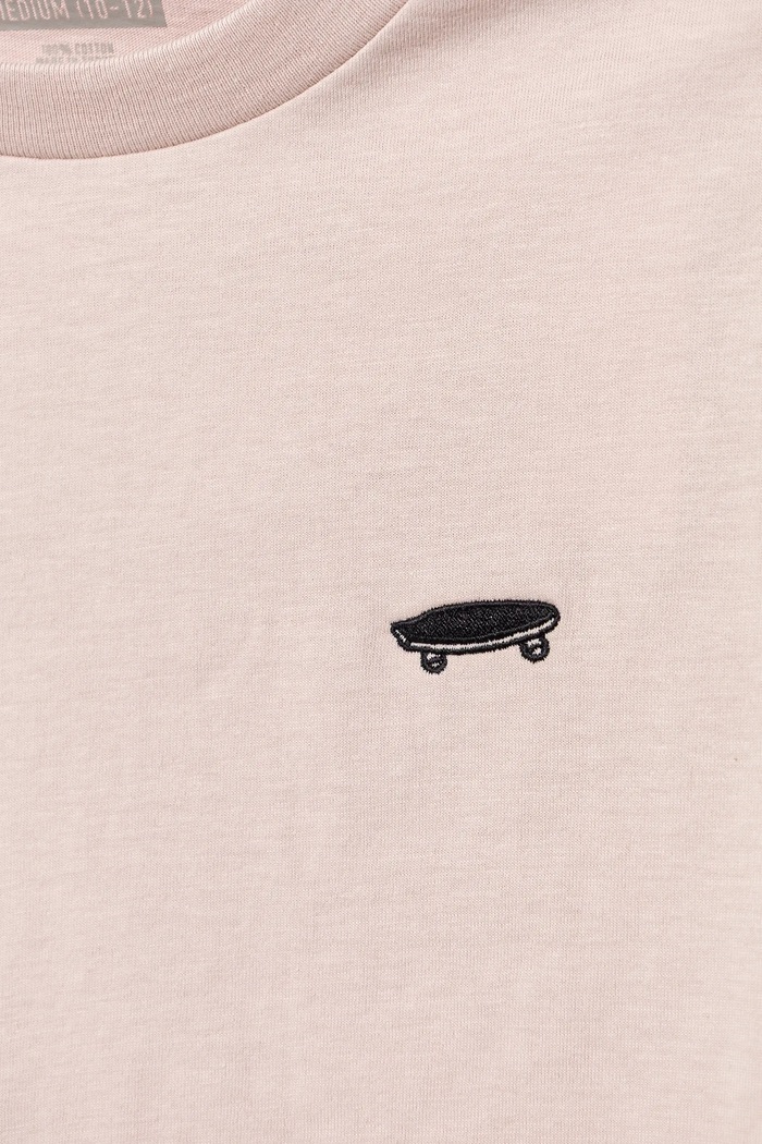 Dziewczynka Vans t-shirt bawełniany dziecięcy SALTON RELAX CROP VN000P5RO3N1 różowy