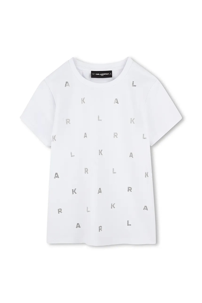 Dječja majica kratkih rukava Karl Lagerfeld Z30571.114.150 bijela SS25