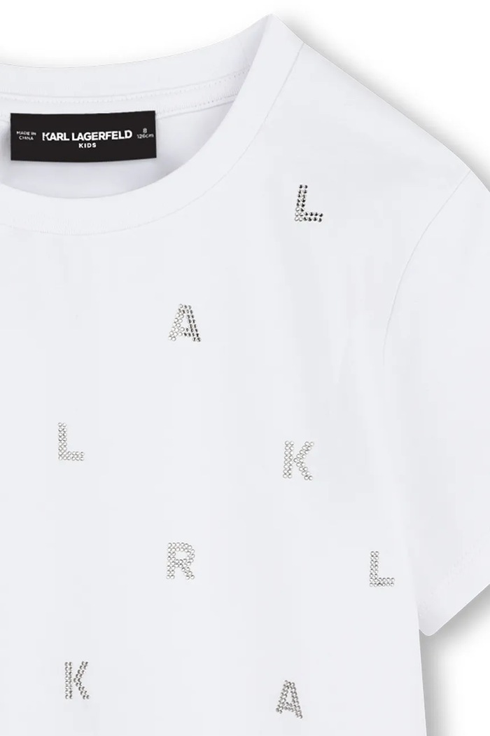 Dječja majica kratkih rukava Karl Lagerfeld bijela Z30571.114.150
