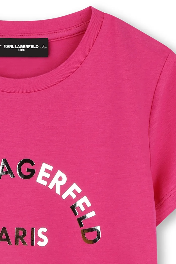 Djevojčice Dječja majica kratkih rukava Karl Lagerfeld Z30447.114.150 roza