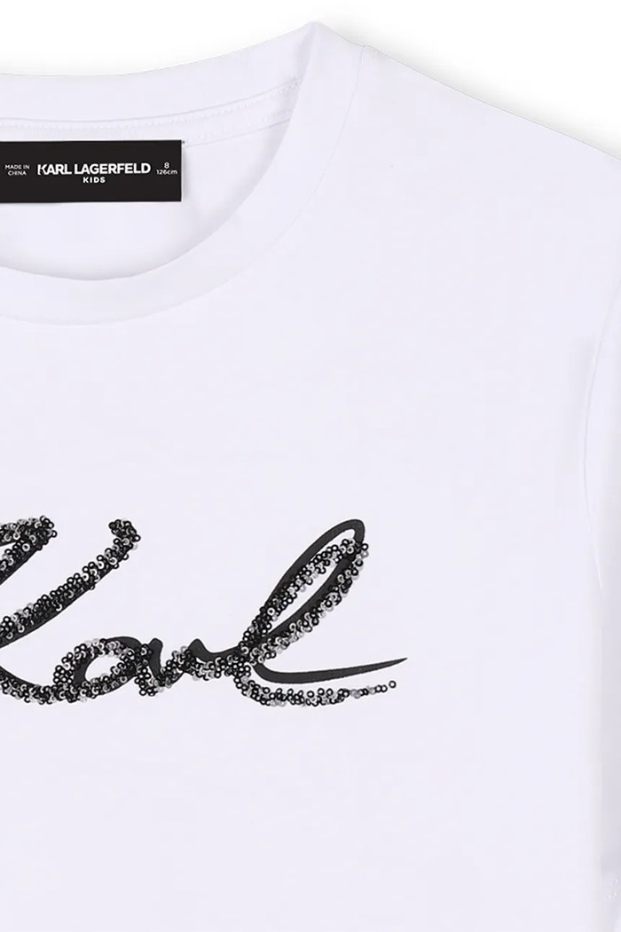 Karl Lagerfeld gyerek pamut póló fehér Z30485.114.150