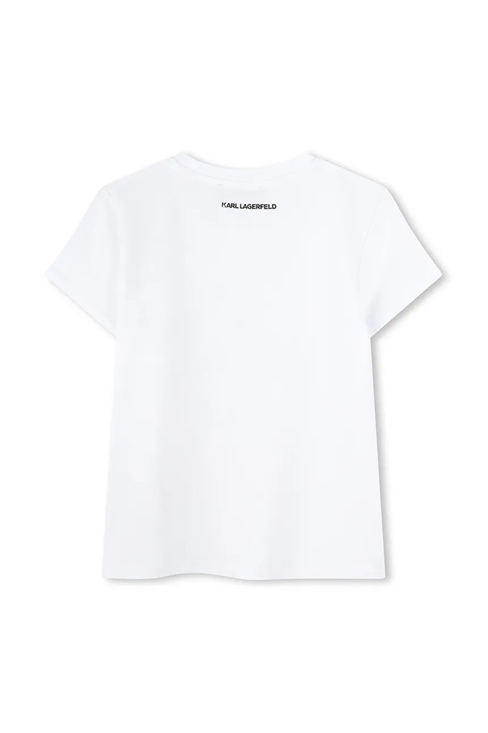 Dječja majica kratkih rukava Karl Lagerfeld Z30489.156.162 bijela SS25