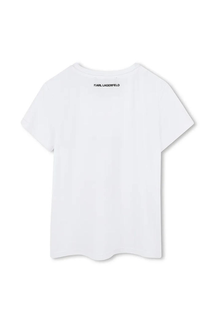 Karl Lagerfeld t-shirt bawełniany dziecięcy Z30491.114.150 biały SS25