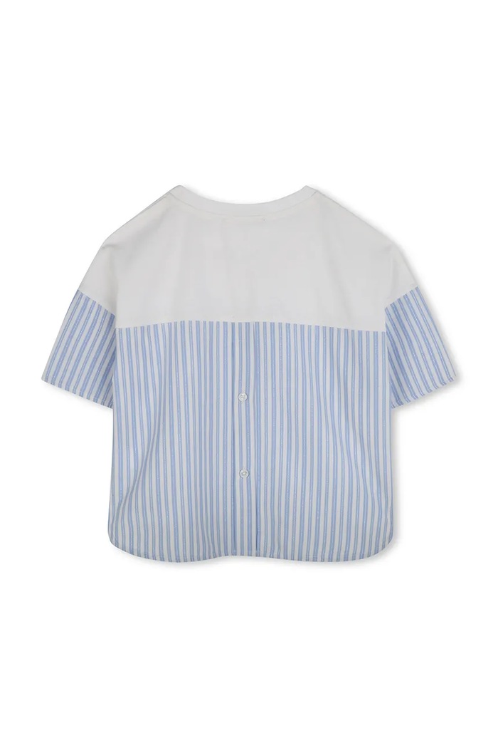 Dětské bavlněné tričko Karl Lagerfeld Z30493.114.150 modrá SS25
