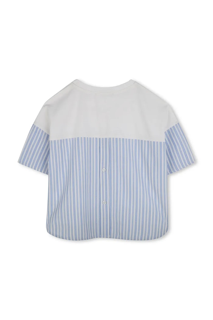 Dětské bavlněné tričko Karl Lagerfeld Z30493.114.150 modrá SS25