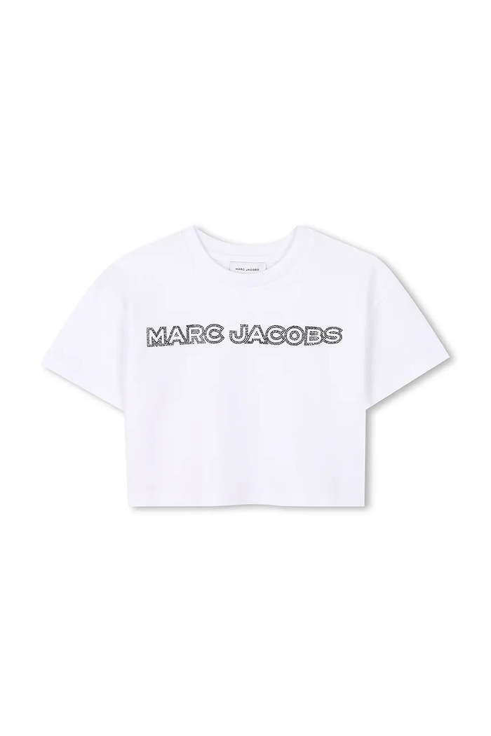 Dětské bavlněné tričko Marc Jacobs kulatý bílá W60461.114.150