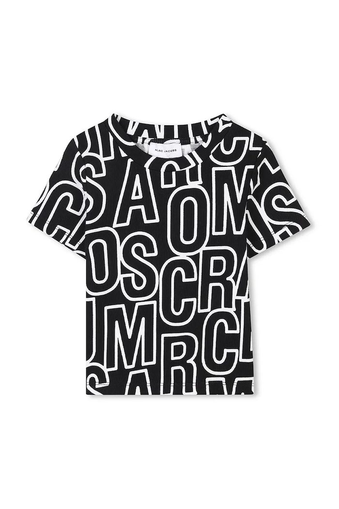 Dječja majica kratkih rukava Marc Jacobs W60462.102.108 crna SS25