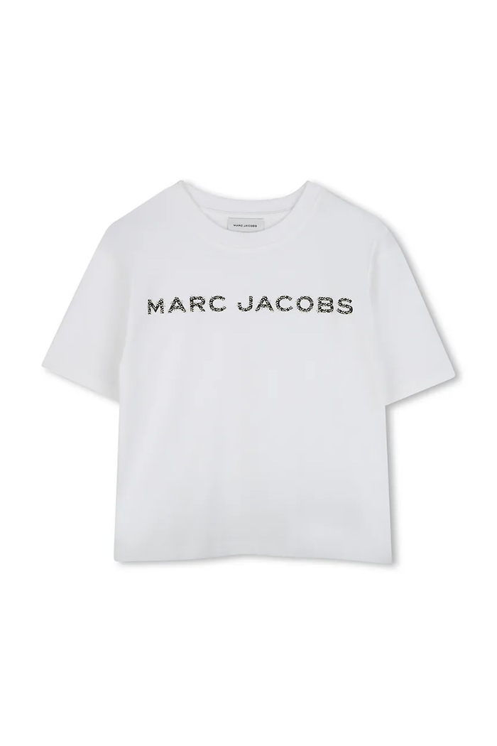 Dječja pamučna majica kratkih rukava Marc Jacobs print bijela W60463.86.108