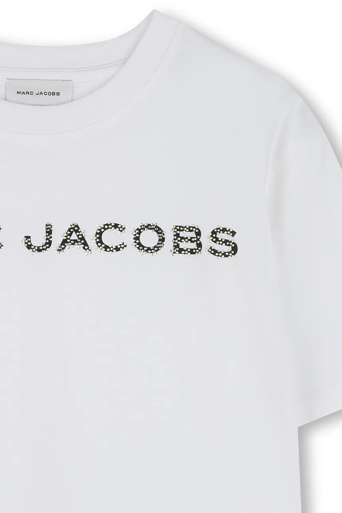 Djevojčice Dječja pamučna majica kratkih rukava Marc Jacobs W60463.86.108 bijela