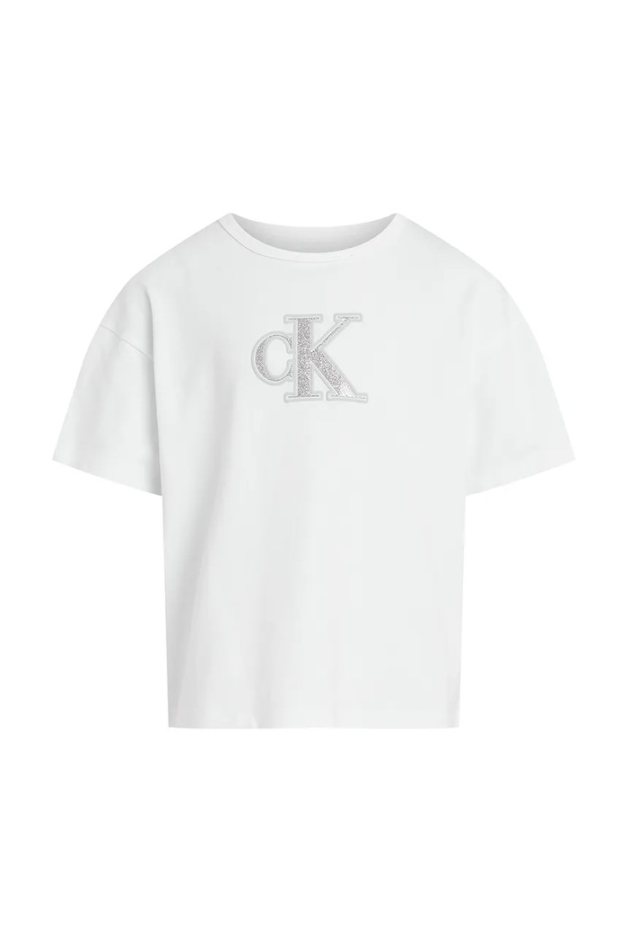 Dětské tričko Calvin Klein Jeans IG0IG02863.128.176.PPYA bílá SS25