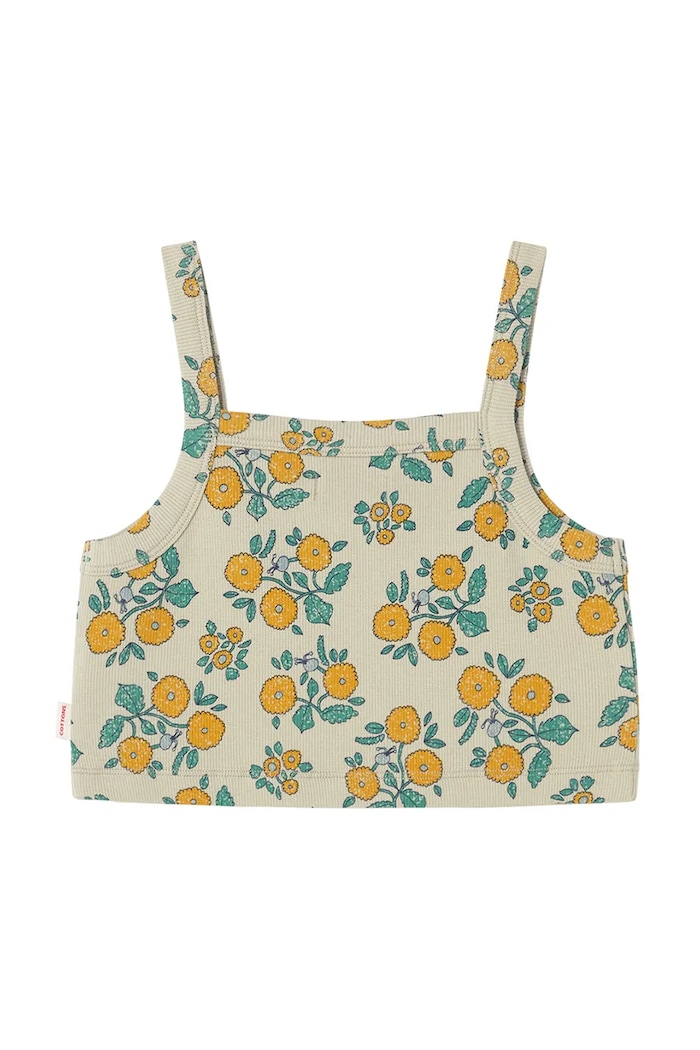 Fete Tinycottons top copii FLOWERS TOP SS25.040 bej