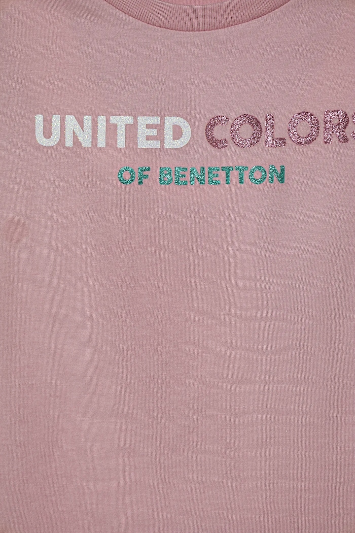 Dievča Detské bavlnené tričko United Colors of Benetton 3I1XC10MZ.G.Seasonal ružová