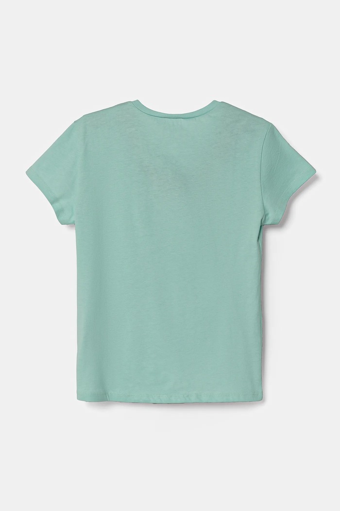 Dětské bavlněné tričko United Colors of Benetton 3I1XC10MZ.G.Seasonal tyrkysová SS25
