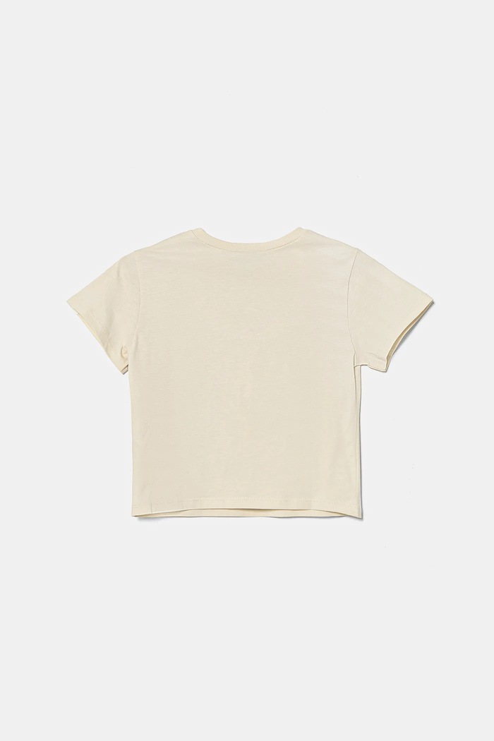 Detské bavlnené tričko United Colors of Benetton 35RYG10HQ.P.Seasonal béžová SS25