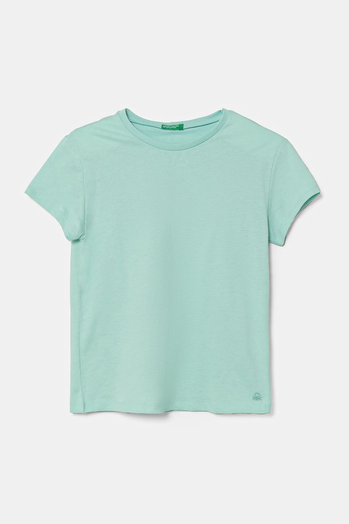 United Colors of Benetton t-shirt bawełniany dziecięcy bawełna turkusowy 3I1XC109V.G.Season.PPYA