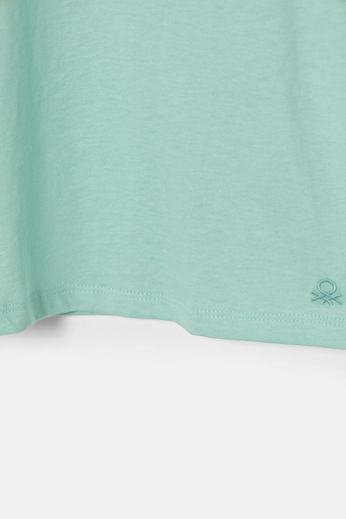 Dziewczynka United Colors of Benetton t-shirt bawełniany dziecięcy 3I1XC109V.G.Season.PPYA turkusowy