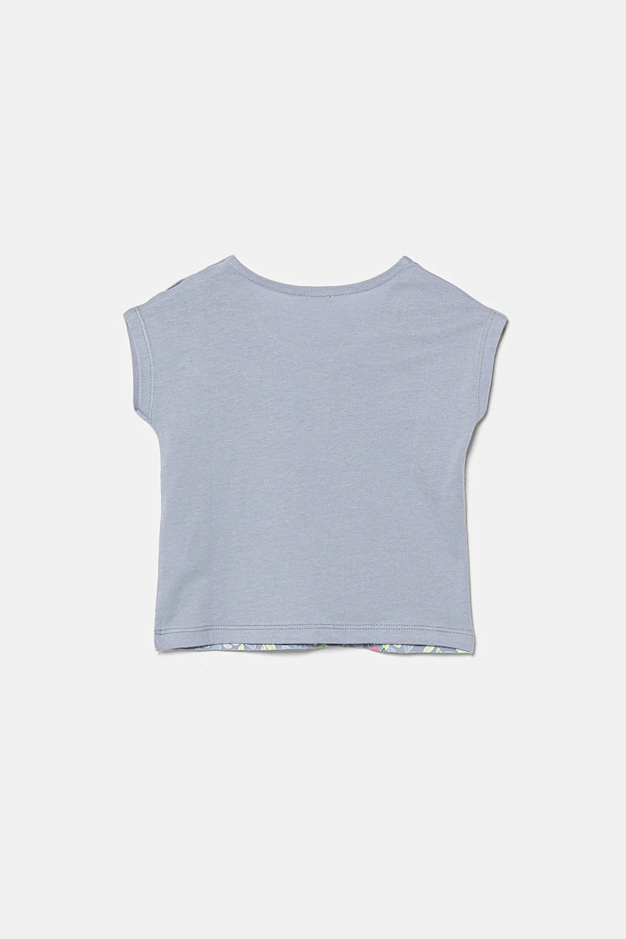 Pamučna majica kratkih rukava za bebe United Colors of Benetton 3I1XA105X.W.Seasonal plava SS25