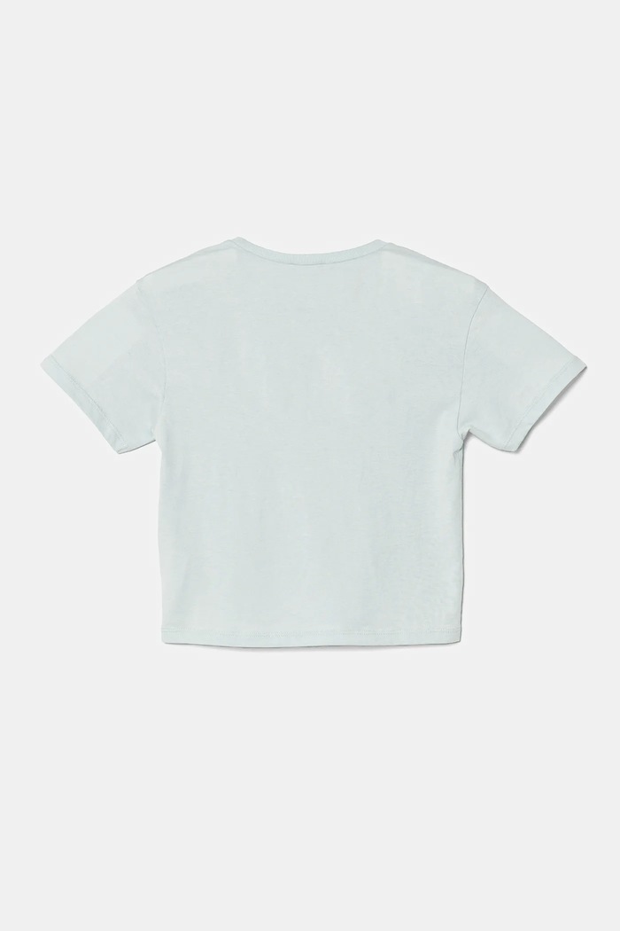 Detské bavlnené tričko United Colors of Benetton 3I1XG10IK.P.Seasonal tyrkysová SS25