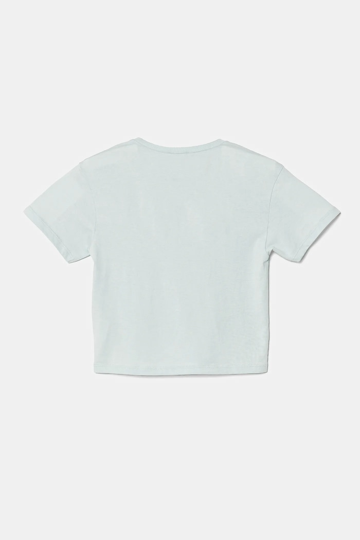 Detské bavlnené tričko United Colors of Benetton 3I1XG10IK.P.Seasonal tyrkysová SS25