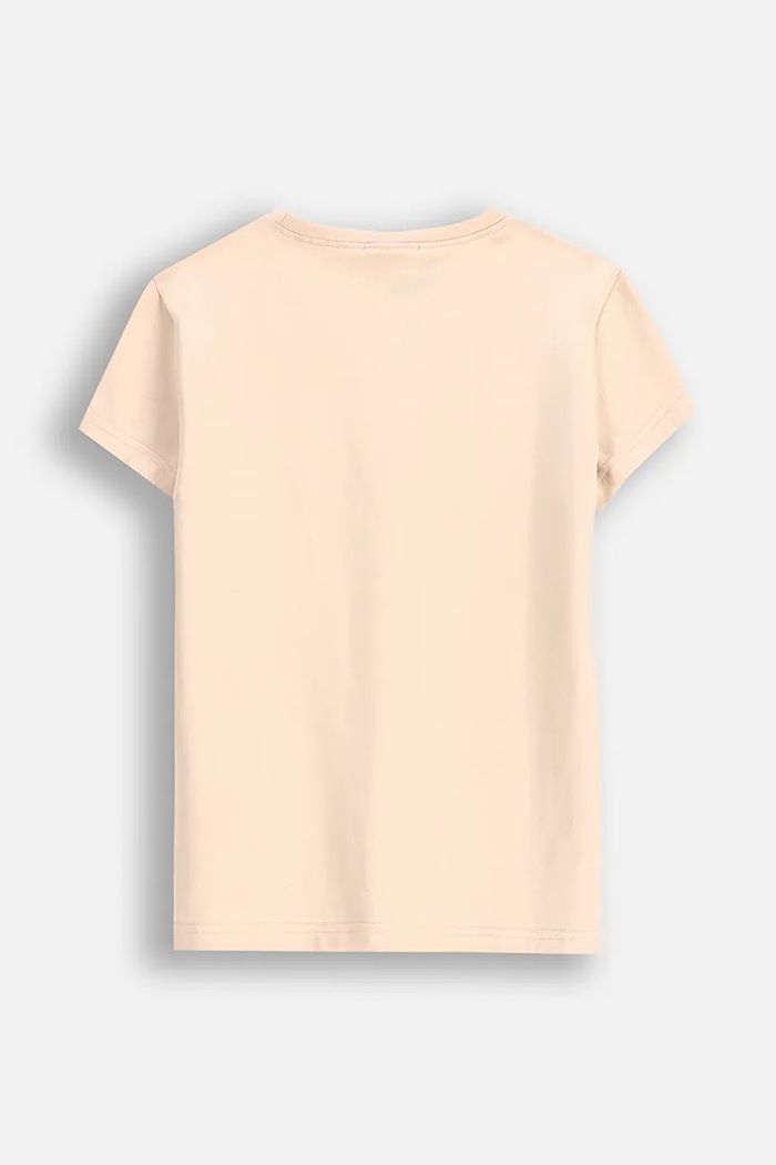 Coccodrillo t-shirt dziecięcy WC5143223VGA beżowy SS25