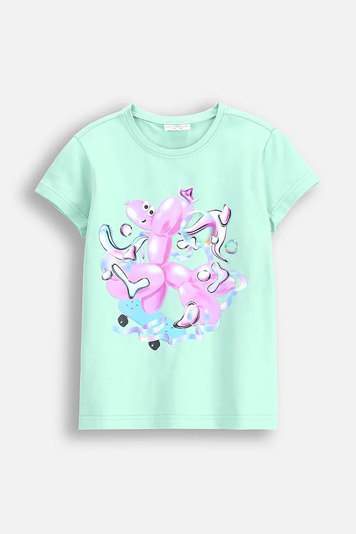 Coccodrillo t-shirt dziecięcy z elastanem zielony WC5143205CGK