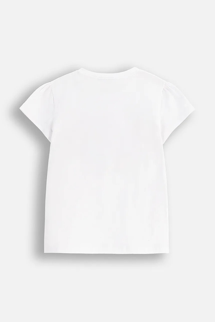 Dječja majica kratkih rukava Coccodrillo WC5143201MGN bijela SS25
