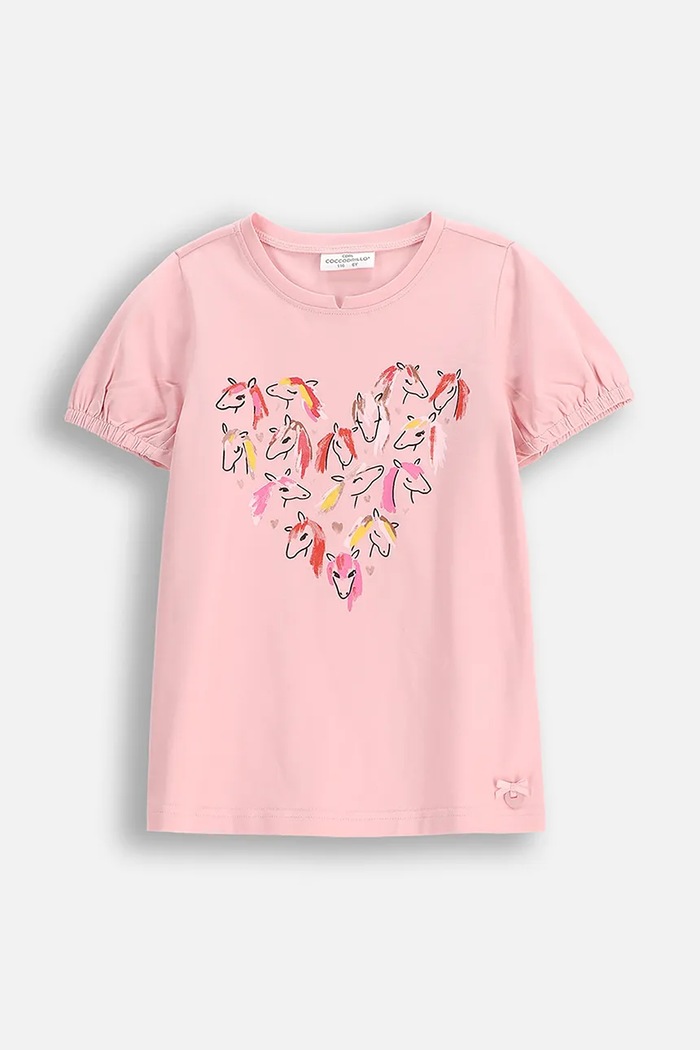Coccodrillo tricou print roz WC5143202NGK
