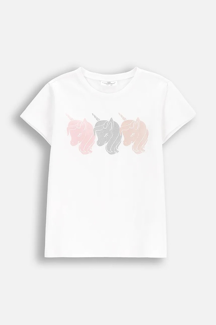 Coccodrillo t-shirt dziecięcy z elastanem biały WC5143225VGB