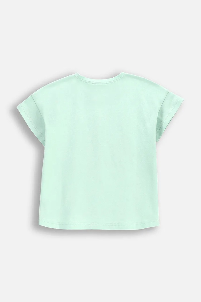 Coccodrillo t-shirt dziecięcy WC5143203HGK turkusowy SS25
