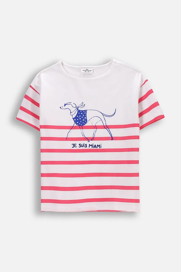 Coccodrillo t-shirt nadruk biały WC5143202FGJ