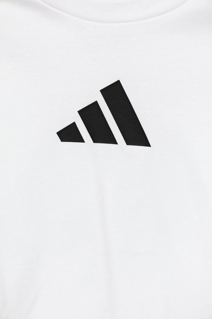 Djevojčice Dječja pamučna majica kratkih rukava adidas JD1317 bijela
