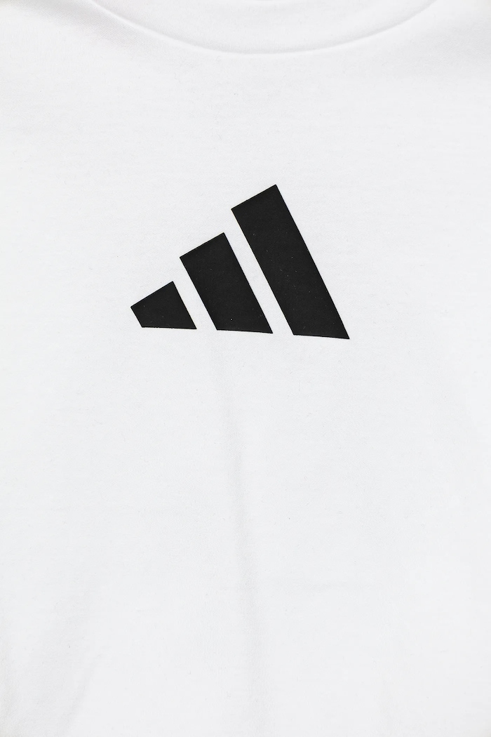 Djevojčice Dječja pamučna majica kratkih rukava adidas JD1317 bijela