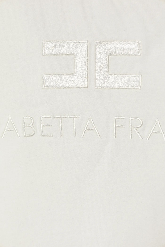 Dievča Detské tričko Elisabetta Franchi EFTS231.0.JE006.98.128 biela