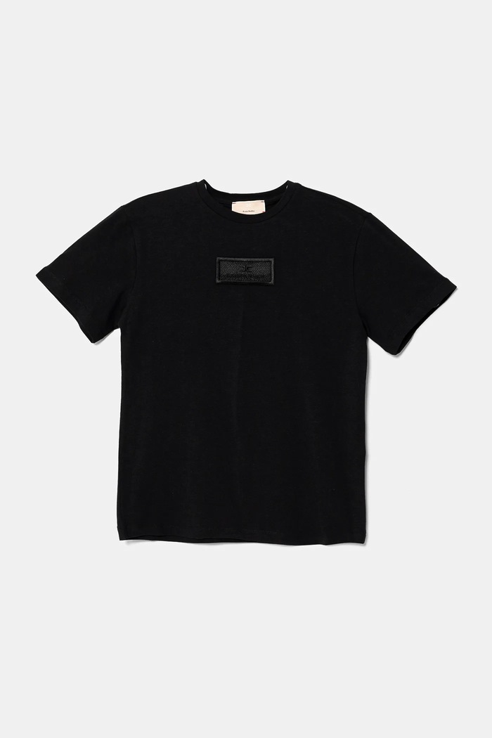 Elisabetta Franchi maglietta per bambini tessuto elasticizzato nero EFTS235.0.JE006.140.158