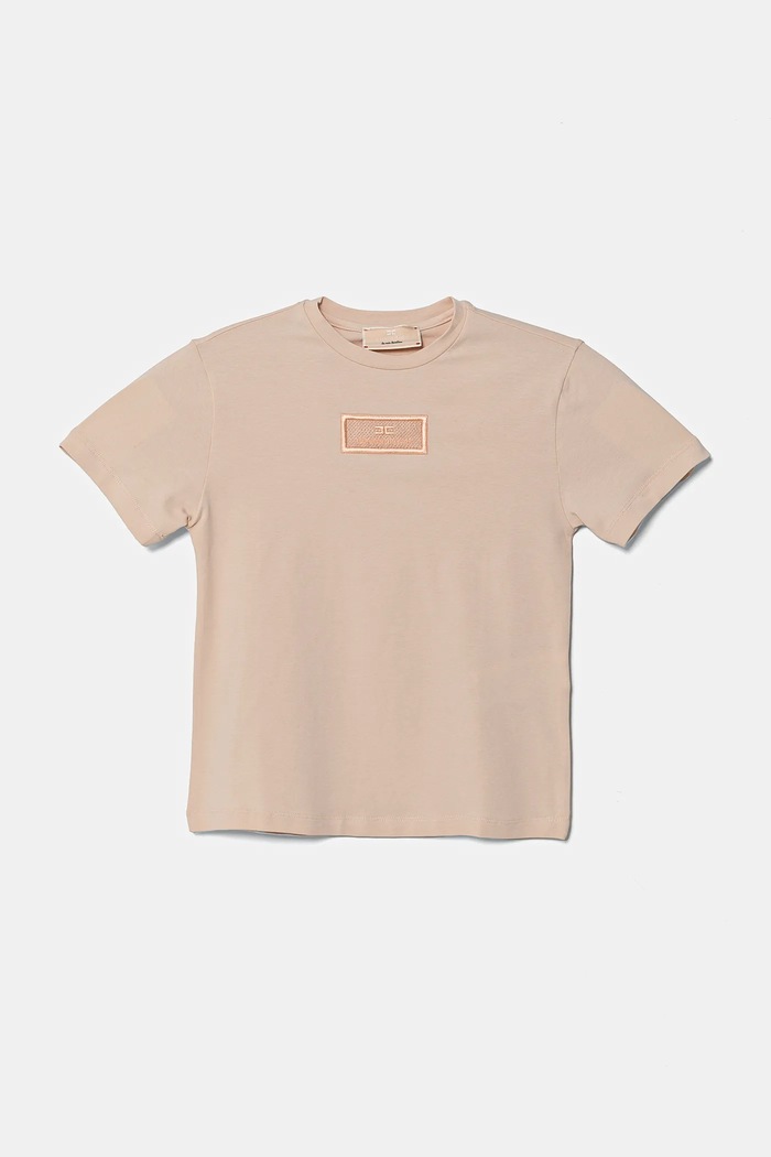 Elisabetta Franchi tricou copii imprimeu bej EFTS235.0.JE006.98.128