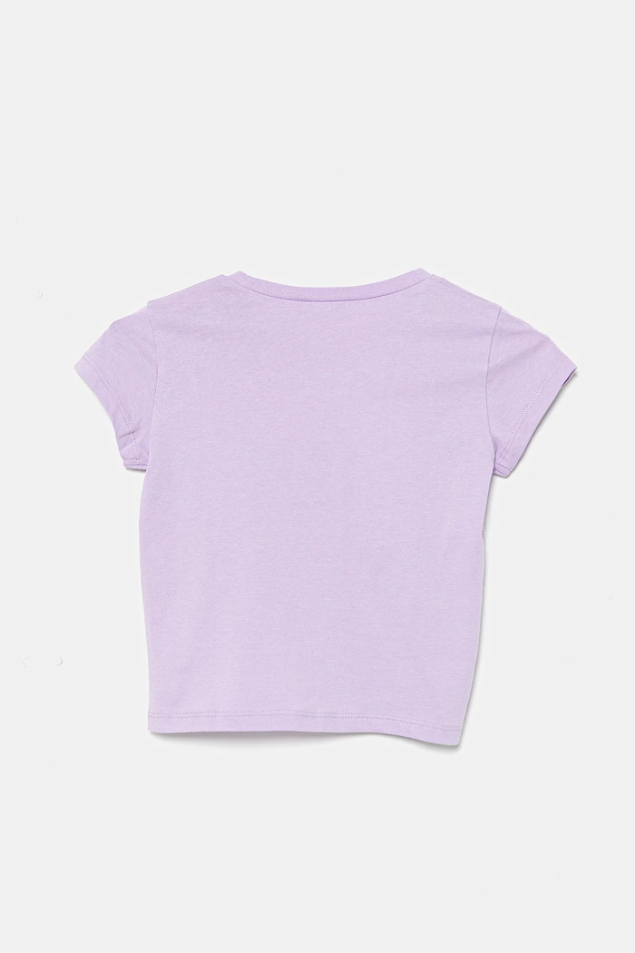 United Colors of Benetton t-shirt bawełniany dziecięcy 3096G10J8.P.Seasonal fioletowy SS25