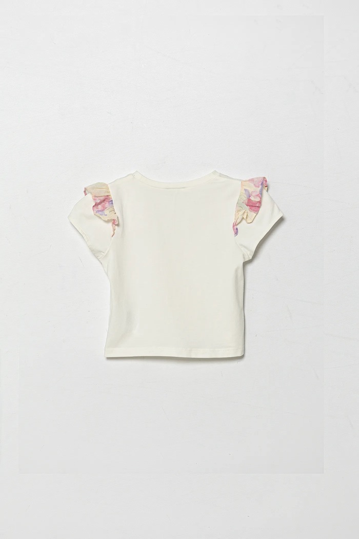 United Colors of Benetton t-shirt dziecięcy 3P4ZG10IV.P.Seasonal beżowy SS25