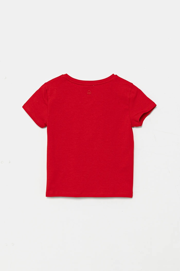 Παιδικό μπλουζάκι United Colors of Benetton 3P4ZC10O0.G.Seasonal κόκκινο SS25