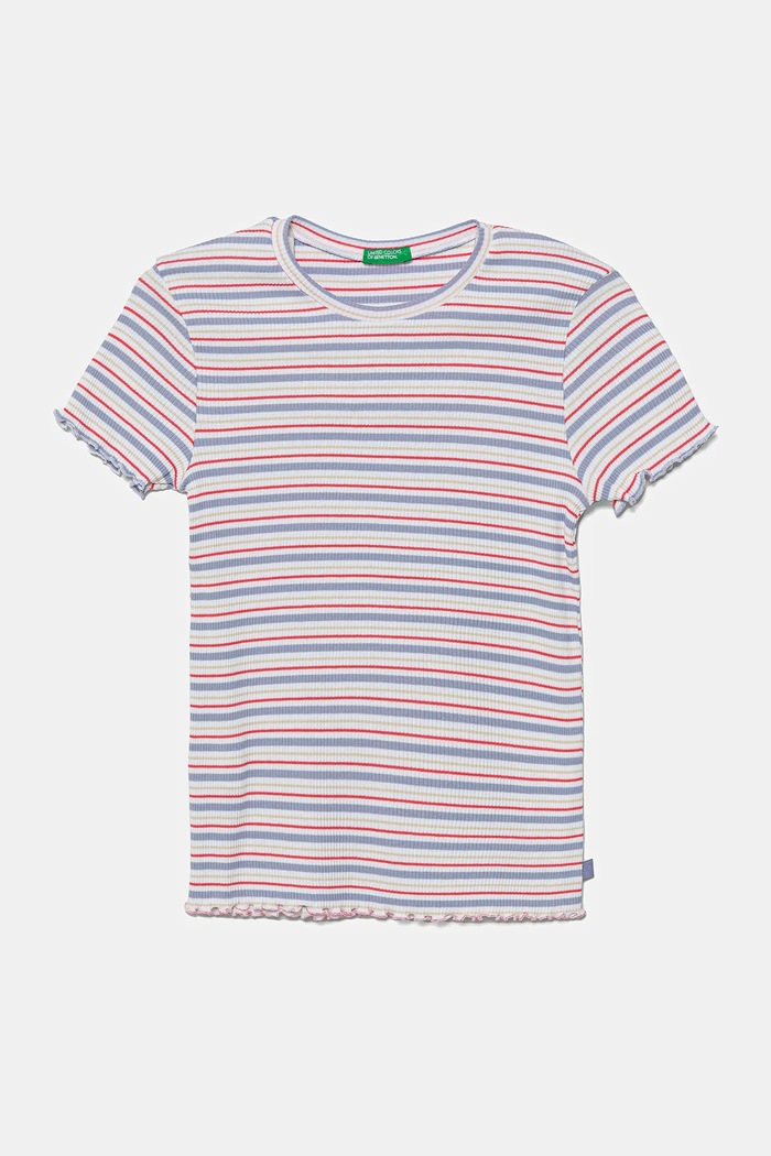 United Colors of Benetton t-shirt dziecięcy wzorzyste fioletowy 3TLVC10N0.G.Seasonal