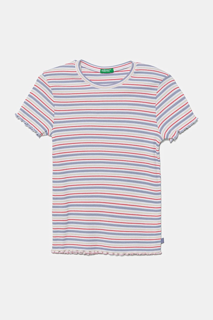 United Colors of Benetton t-shirt dziecięcy wzorzyste fioletowy 3TLVC10N0.G.Seasonal