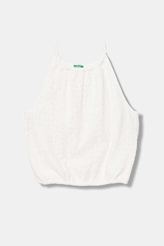 United Colors of Benetton top dziecięcy wzorzyste biały 5WYWCH00C.G.Seasonal