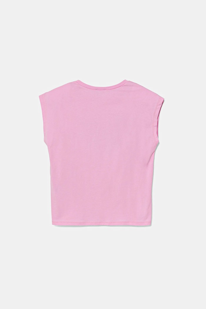 United Colors of Benetton t-shirt bawełniany dziecięcy 3JERC10PB.G.Seasonal różowy SS25