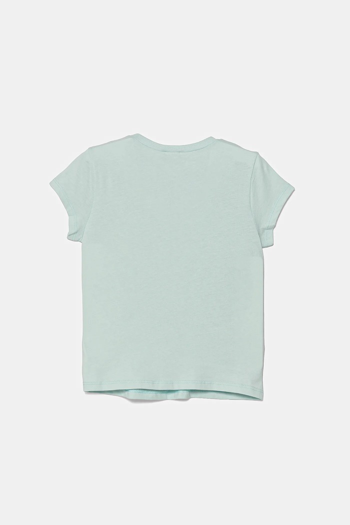 Dječja pamučna majica kratkih rukava United Colors of Benetton 3JERG10J3.P.Seasonal tirkizna SS25