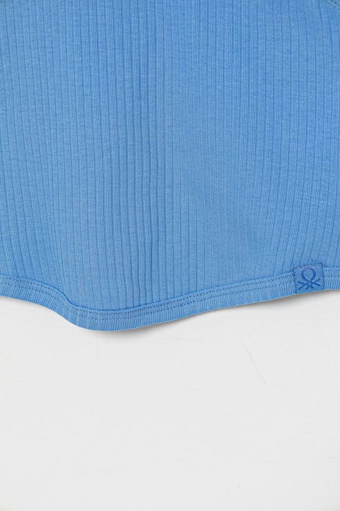 United Colors of Benetton top bawełniany dziecięcy 31H3CH01F.G.Season.PPYA niebieski SS25