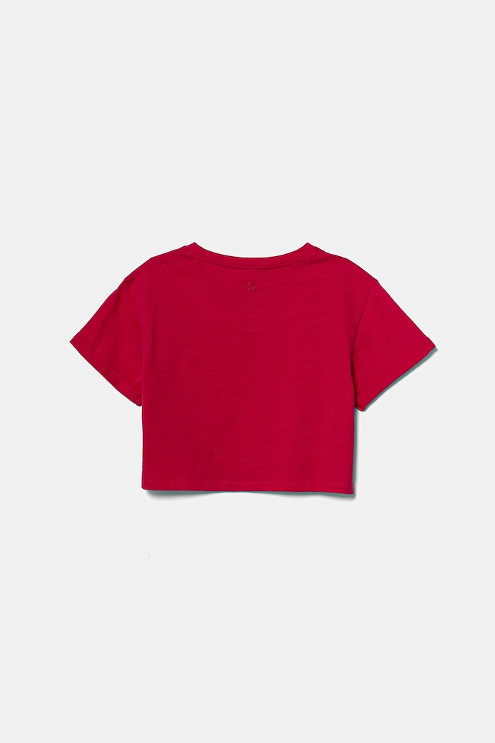 Dječja pamučna majica kratkih rukava United Colors of Benetton 3SDLC10OX.G.Seasonal roza SS25